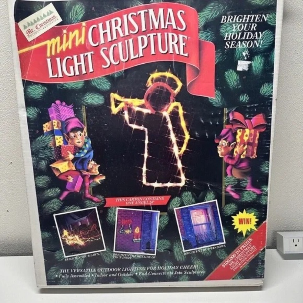 Mr. Christmas Mini Christmas Light Sculpture 24 Inch Angel FAST SHIP!!
